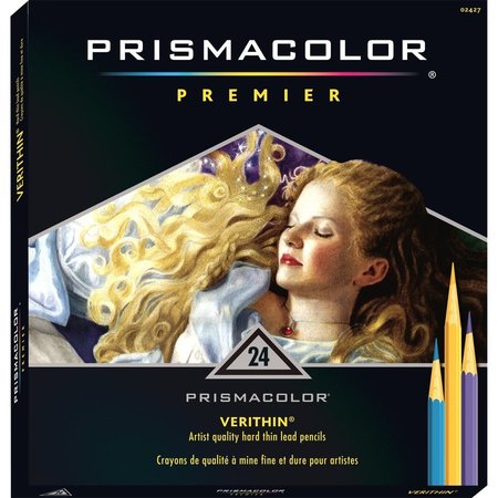 PRISMACOLOR Color Pencil, Verithin, 24/ST, Assorted PK SAN2427